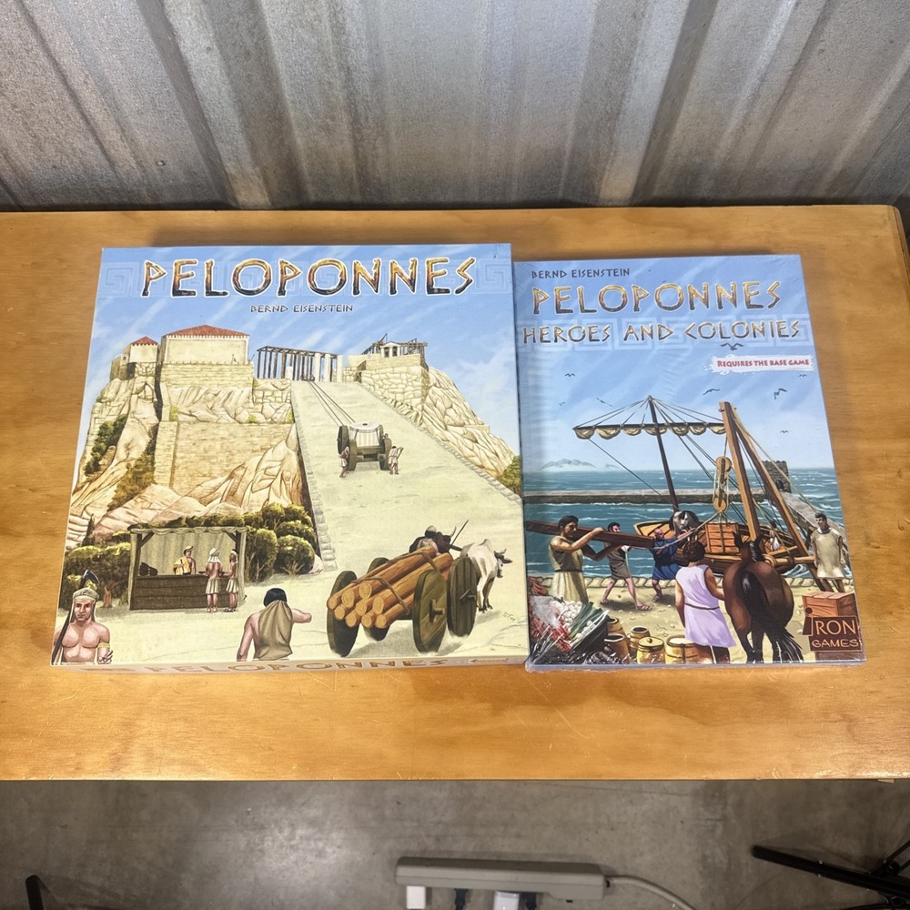 Peloponnes 2nd Ed Board Game Opened + NEW Sealed Heroes & Colonies Expansion